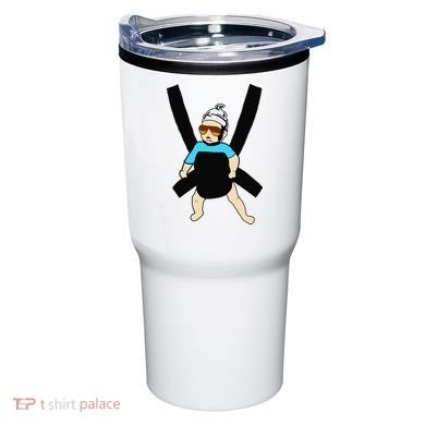 Carlos Hangover Baby with sunglasses in a strap Tumbler