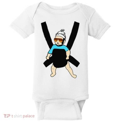 Carlos Hangover Baby with sunglasses in a strap Baby Bodysuit
