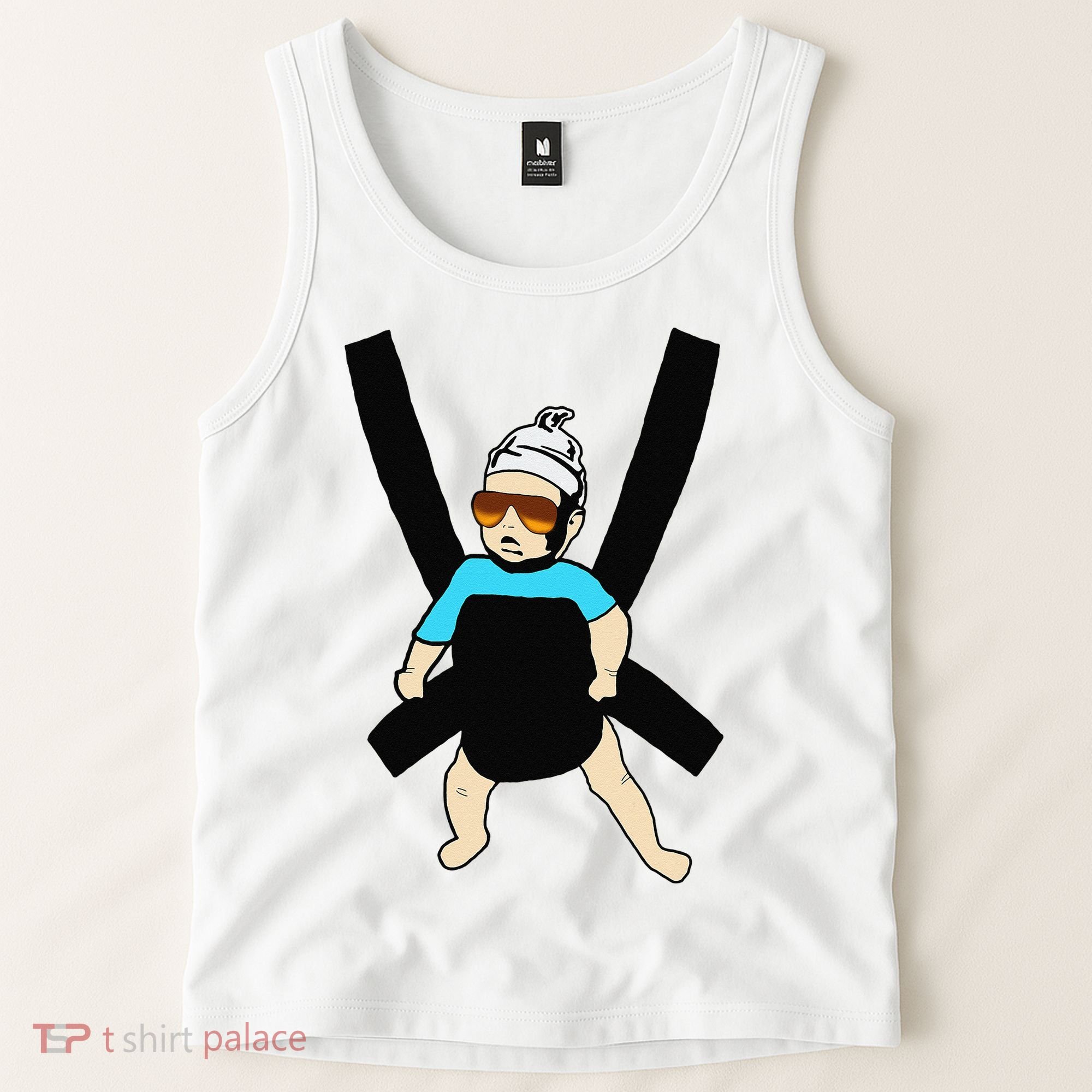 Carlos Hangover Baby with sunglasses in a strap Tank Top