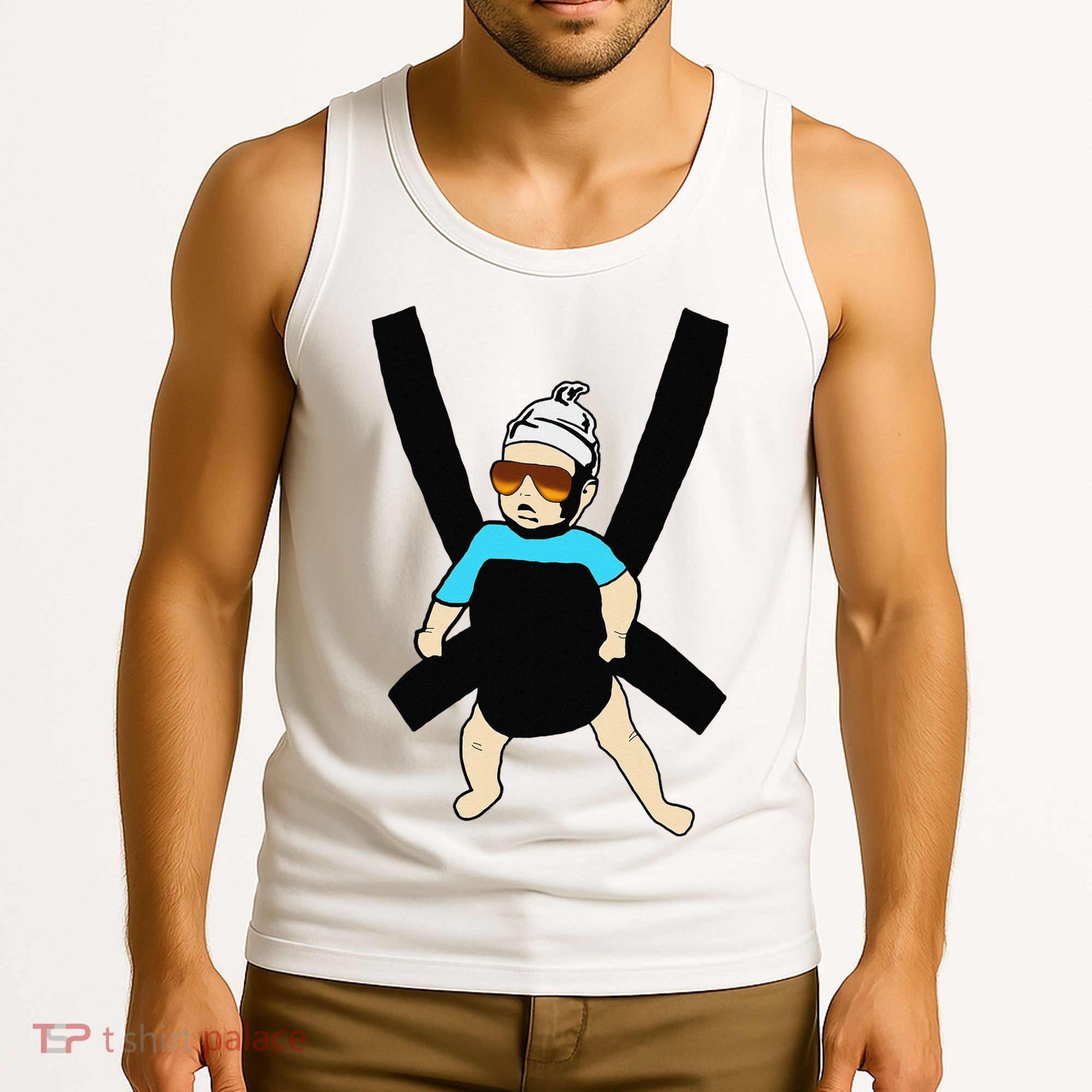 Carlos Hangover Baby with sunglasses in a strap Tank Top