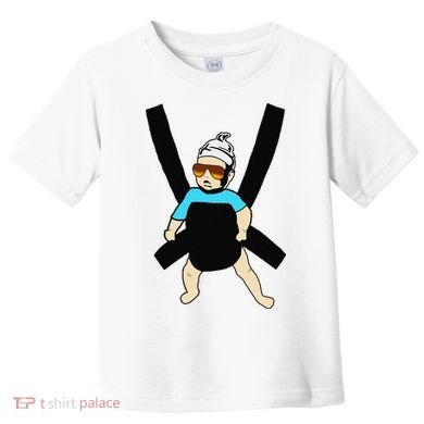 Carlos Hangover Baby with sunglasses in a strap Toddler T-Shirt