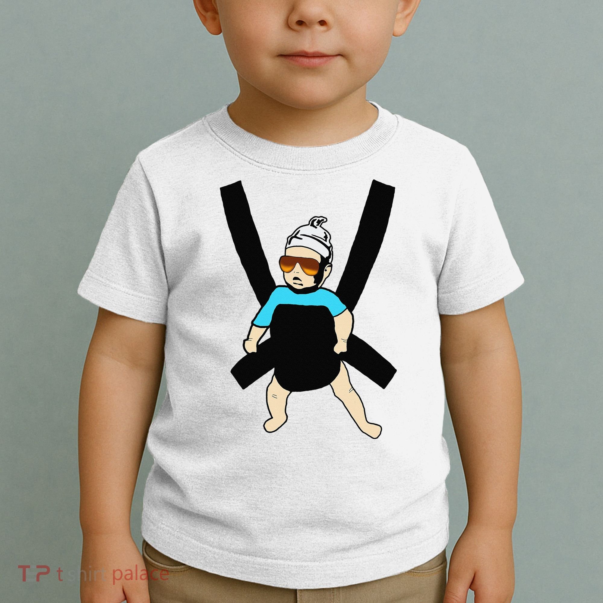 Carlos Hangover Baby with sunglasses in a strap Toddler T-Shirt