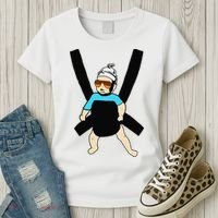 Carlos Hangover Baby with sunglasses in a strap Women's T-Shirt thumb 3