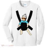 Carlos Hangover Baby with sunglasses in a strap Kids Long Sleeve Shirt thumb 0