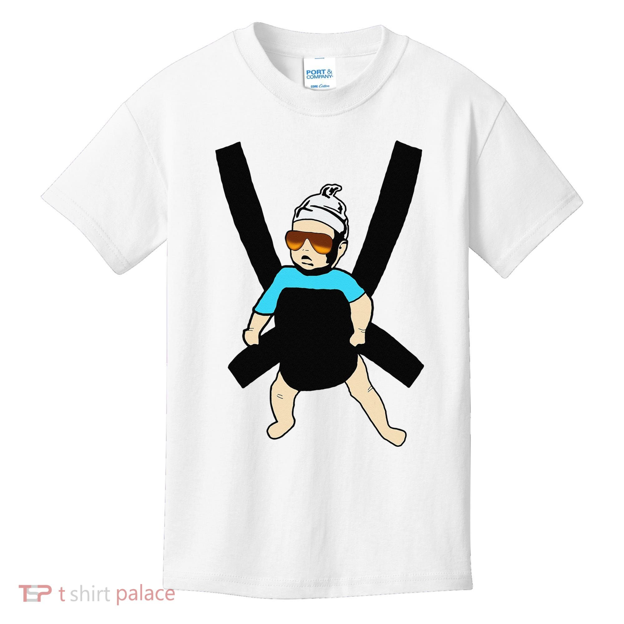 Carlos Hangover Baby with sunglasses in a strap Kids T-Shirt