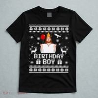 Christian Happy Birthday Jesus Birthday Boy Ugly Christmas Sweater T-Shirt thumb 5