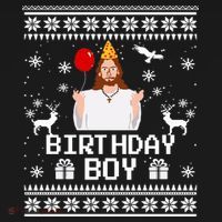 Christian Happy Birthday Jesus Birthday Boy Ugly Christmas Sweater Mousepad thumb 1