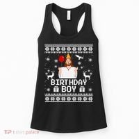Christian Happy Birthday Jesus Birthday Boy Ugly Christmas Sweater Women's Tank Top thumb 0