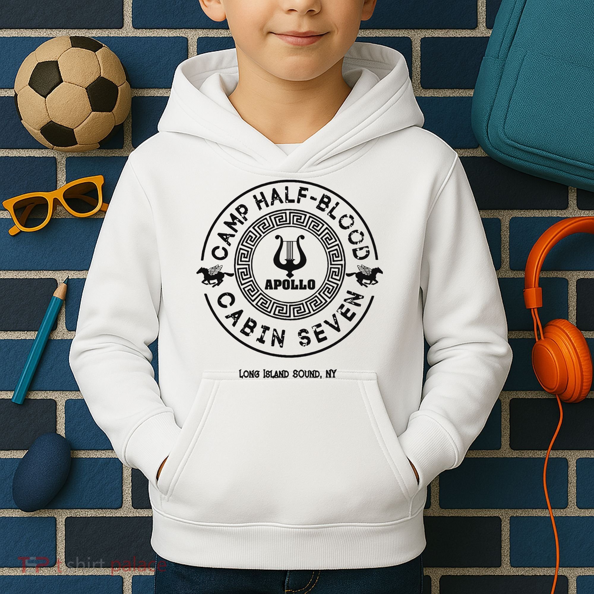 Camp Half Blood Percy Jackson Cabin Seven Kids Hoodie