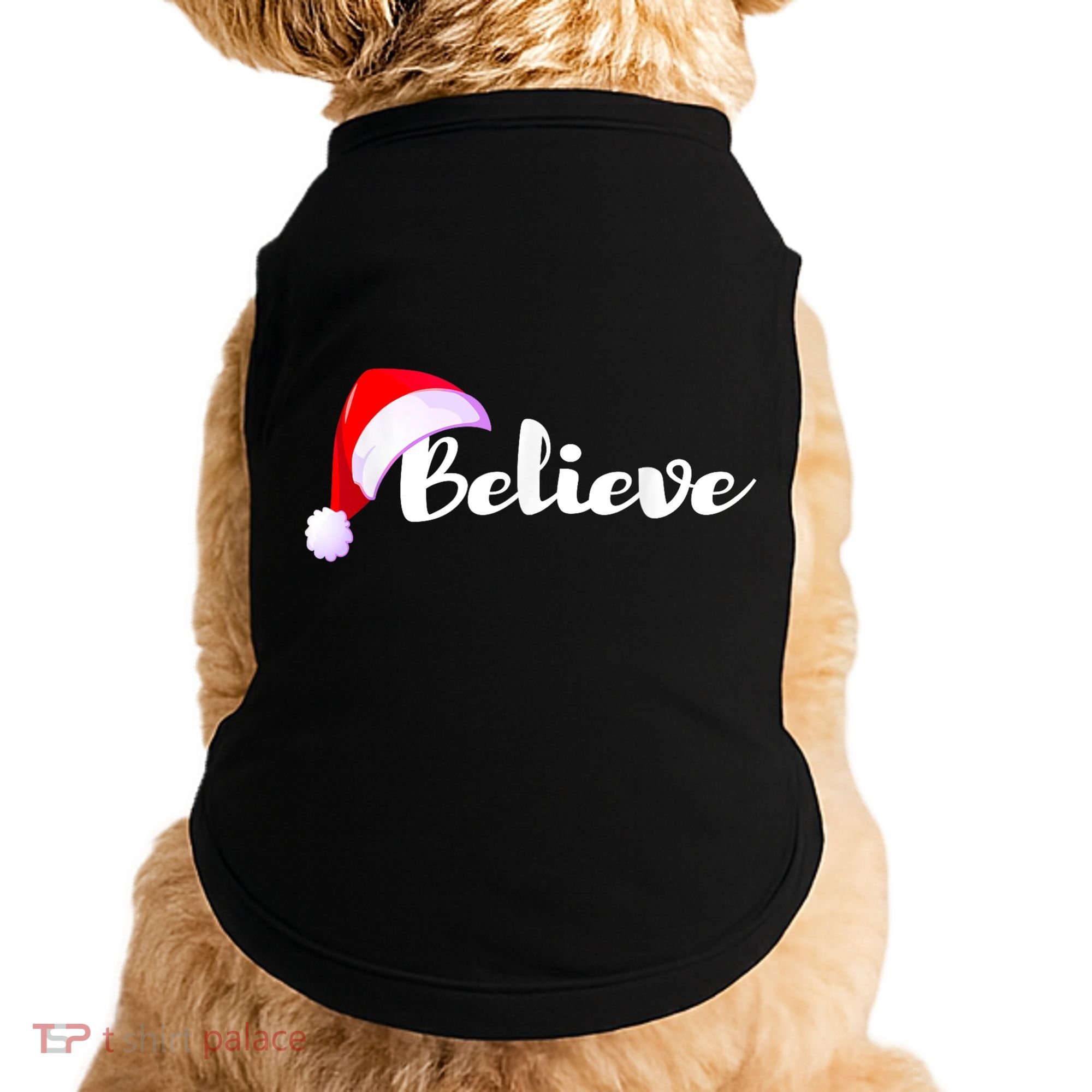 Christmas Holidays Believe Santa Claus Doggie Tank