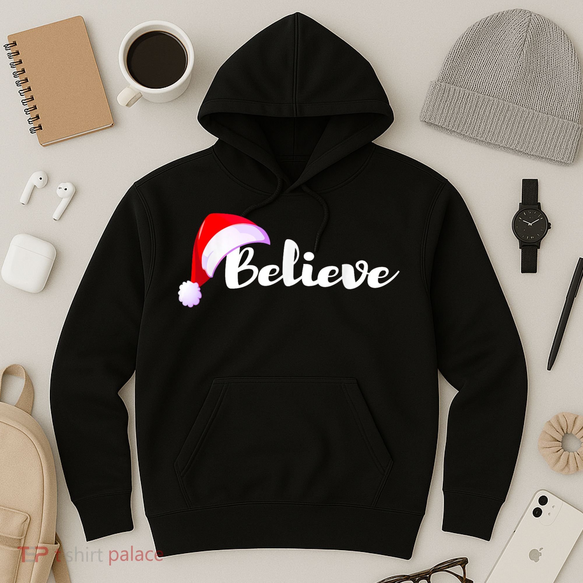 Christmas Holidays Believe Santa Claus Hoodie