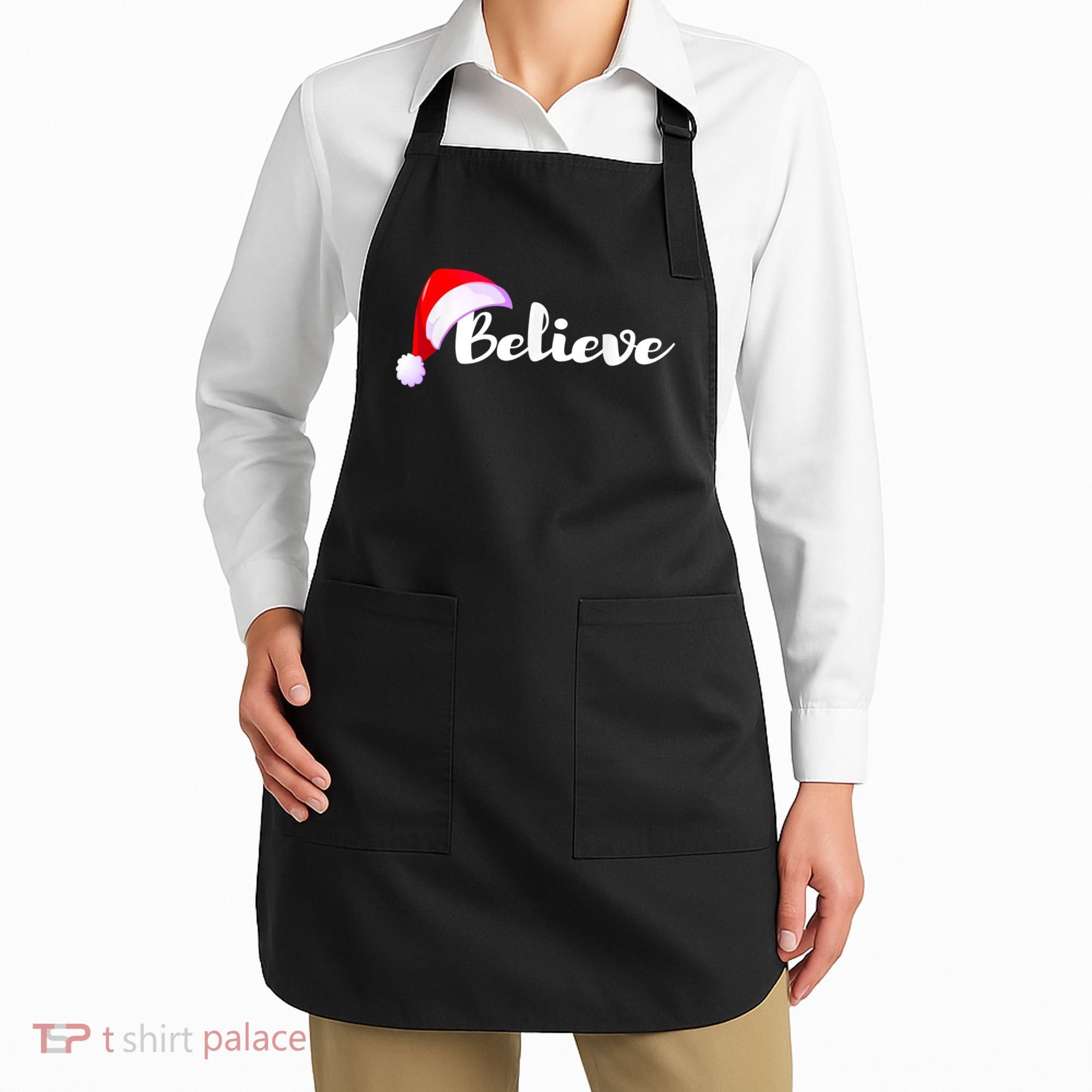 Christmas Holidays Believe Santa Claus Apron