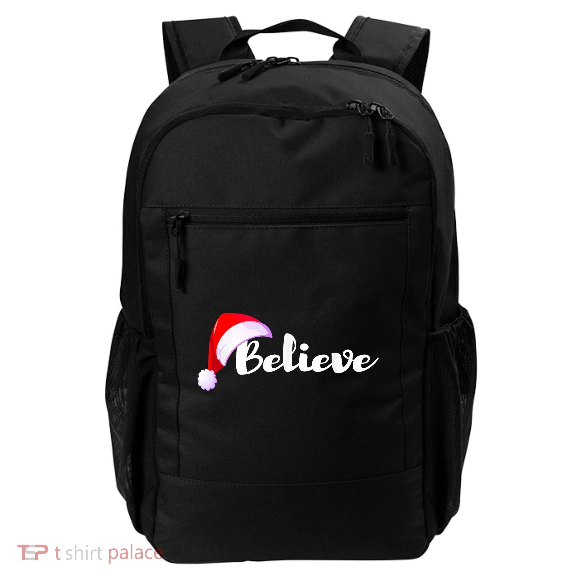 Christmas Holidays Believe Santa Claus Backpack