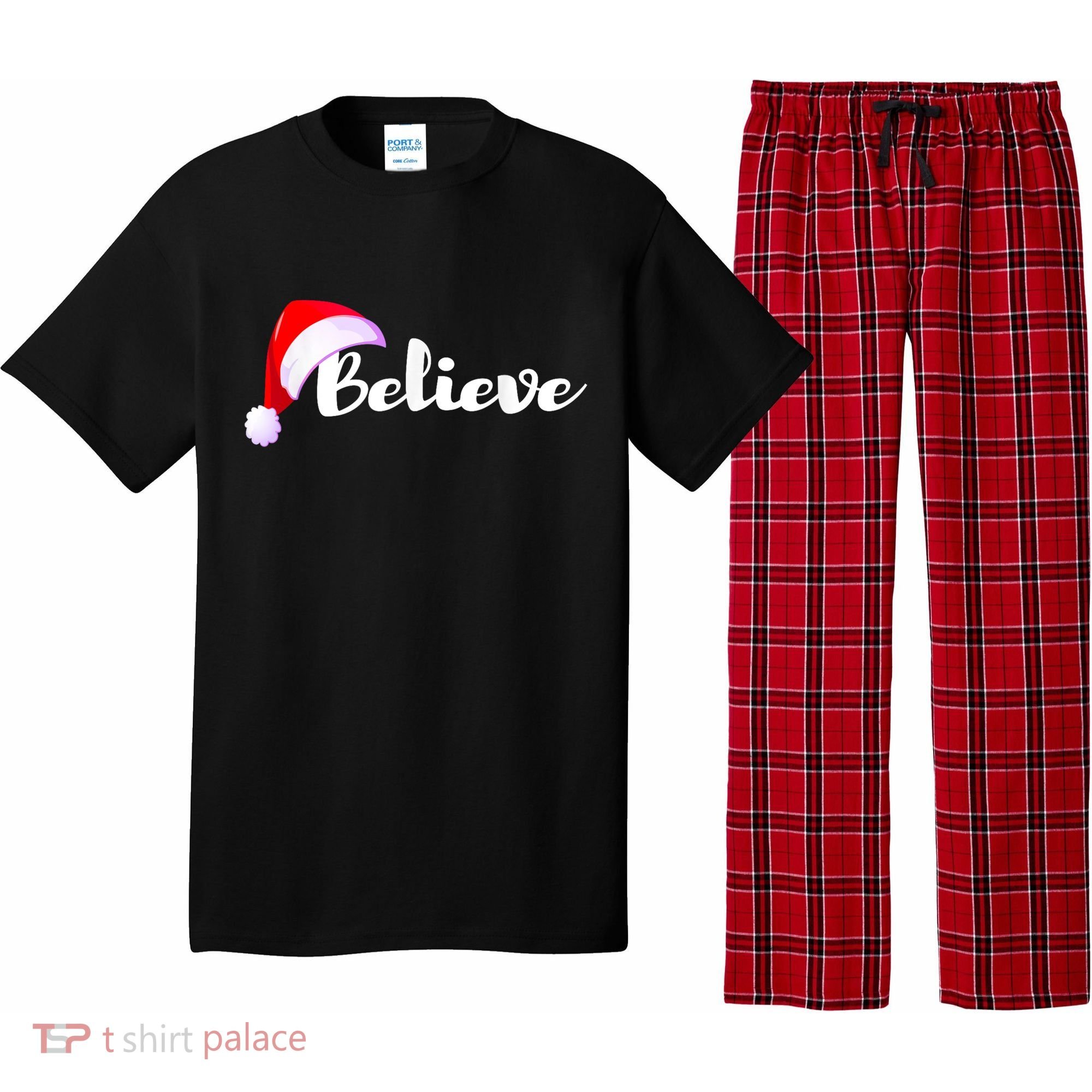 Christmas Holidays Believe Santa Claus Pajama Set