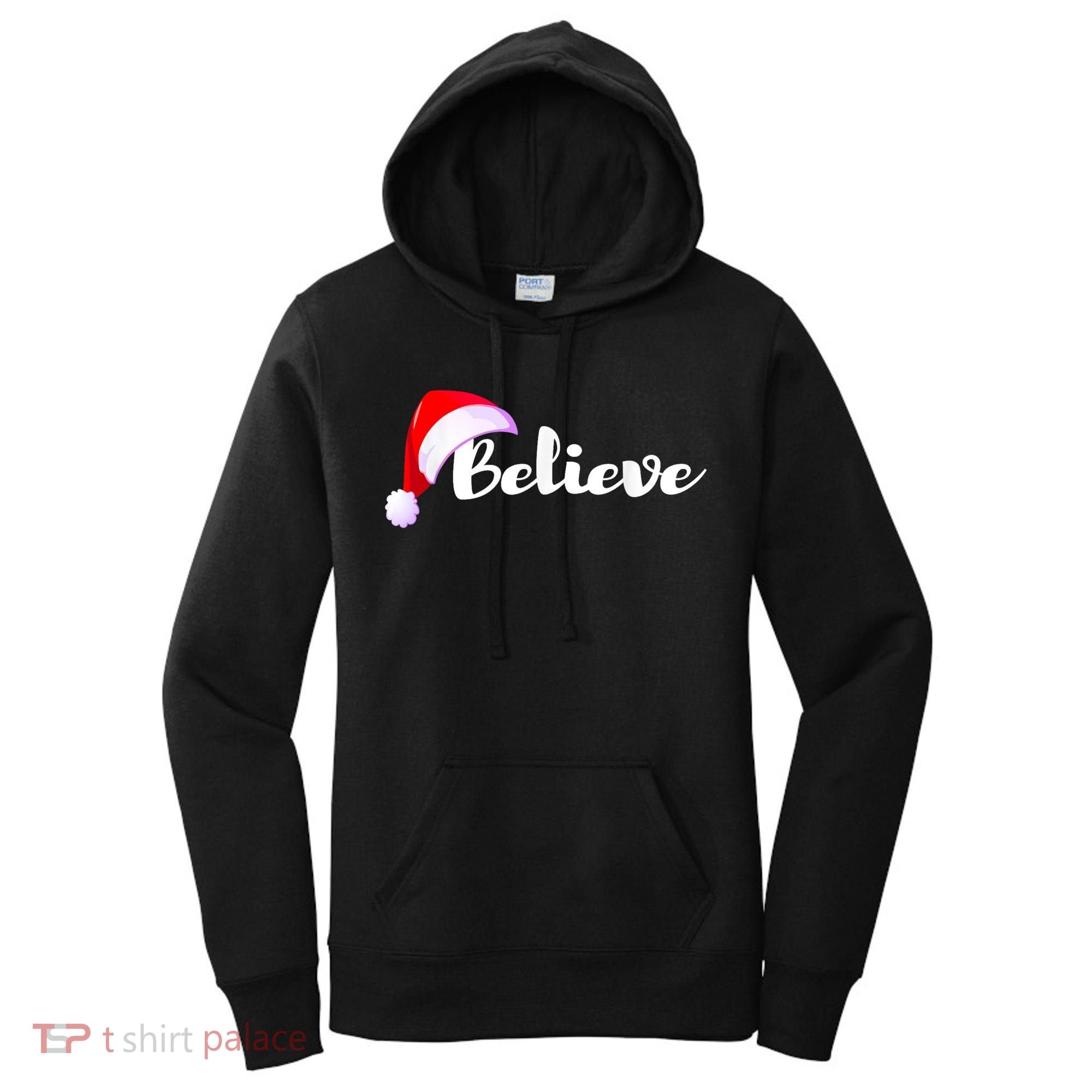 Christmas Holidays Believe Santa Claus Women's Hoodie