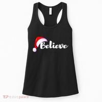 Christmas Holidays Believe Santa Claus Women's Tank Top thumb 0