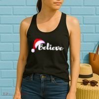Christmas Holidays Believe Santa Claus Women's Tank Top thumb 2