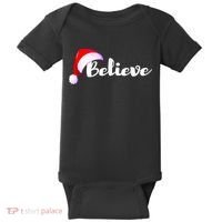 Christmas Holidays Believe Santa Claus Baby Bodysuit thumb 0