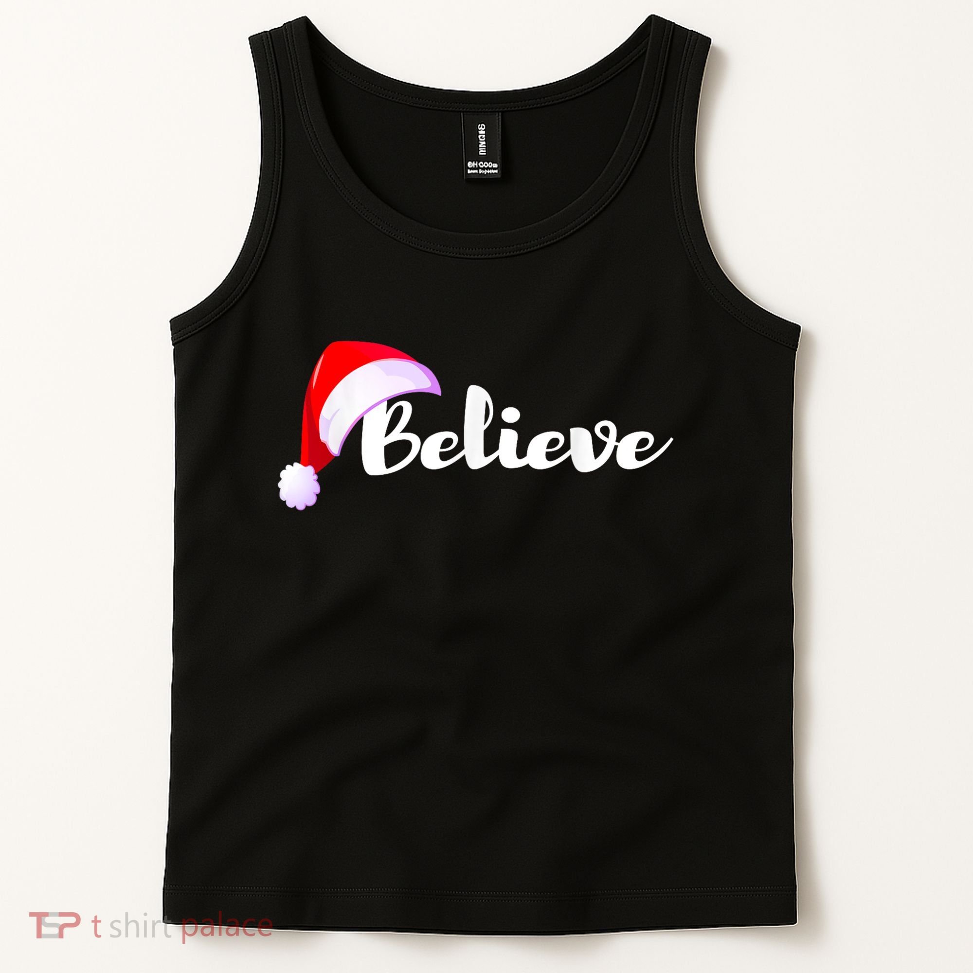 Christmas Holidays Believe Santa Claus Tank Top