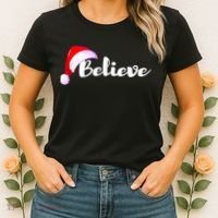 Christmas Holidays Believe Santa Claus Women's T-Shirt thumb 2