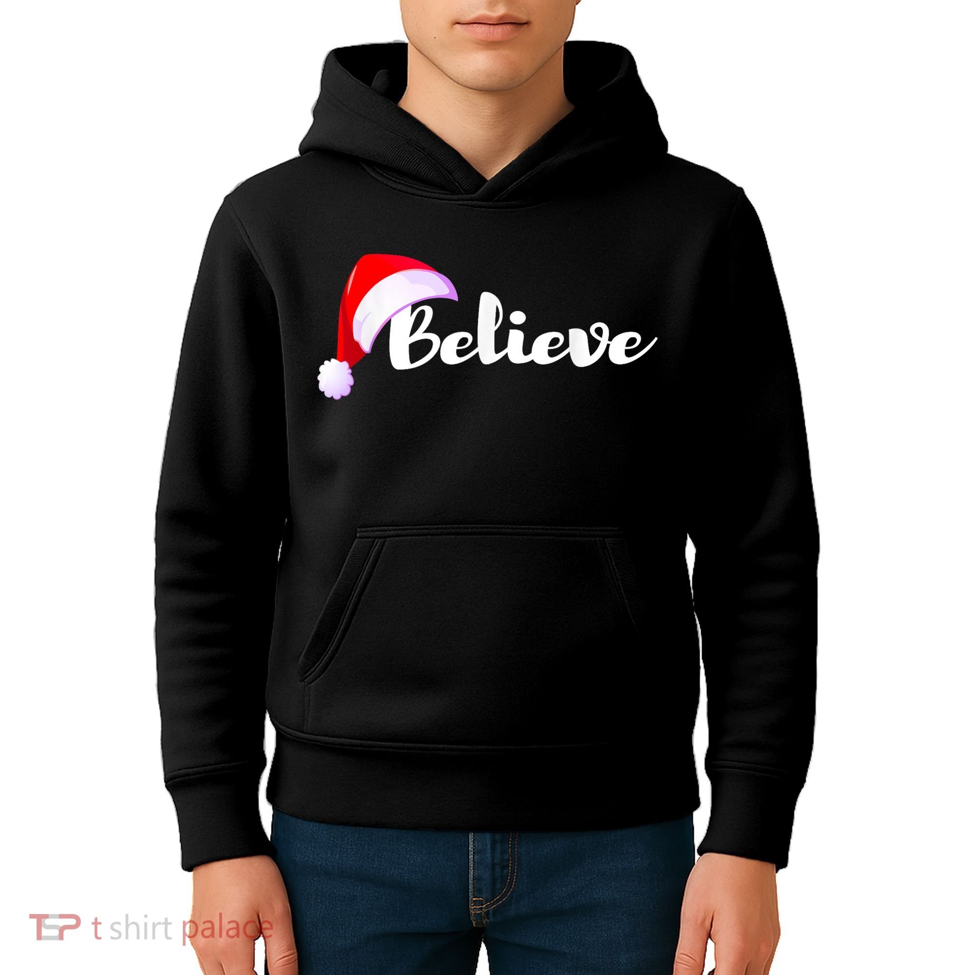 Christmas Holidays Believe Santa Claus Kids Hoodie