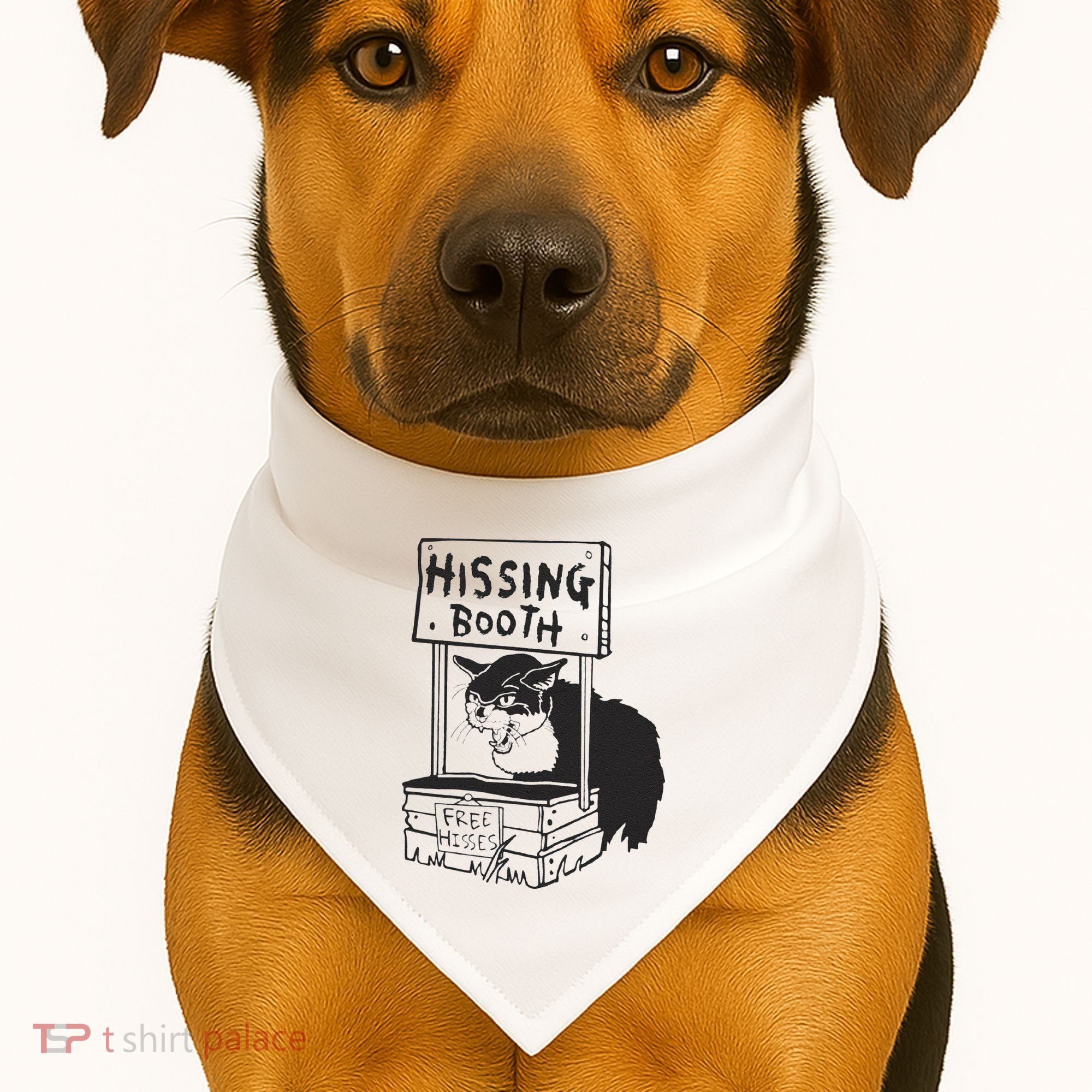 Cat Hissing Booth Free Hisses USA-Made Doggie Bandana