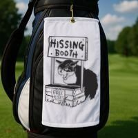 Cat Hissing Booth Free Hisses Golf Towel thumb 2