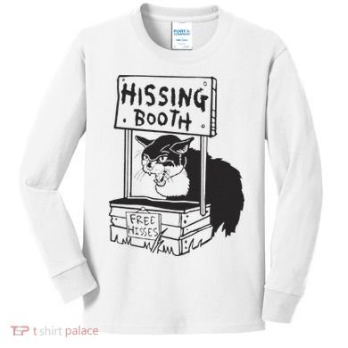 Cat Hissing Booth Free Hisses Kids Long Sleeve Shirt