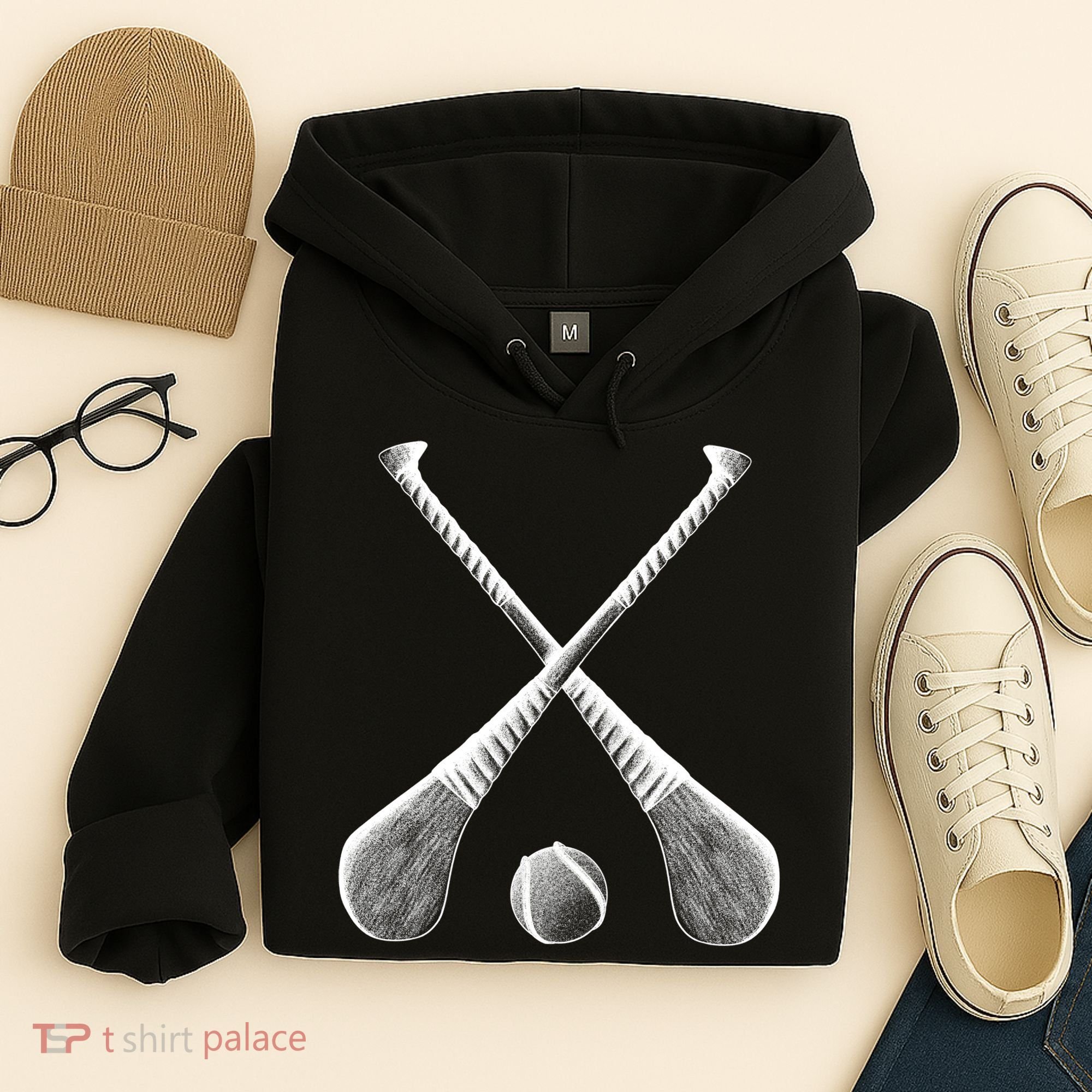 Crossed Hurling Bats Hoodie