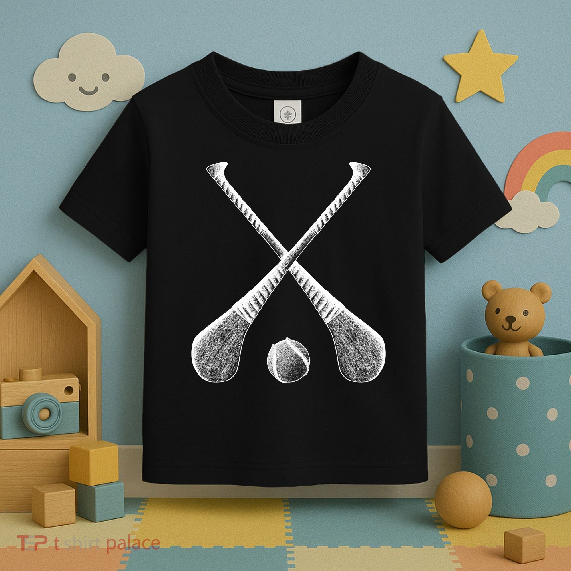 Crossed Hurling Bats Toddler T-Shirt