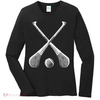 Crossed Hurling Bats Women's Long Sleeve Shirt thumb 0