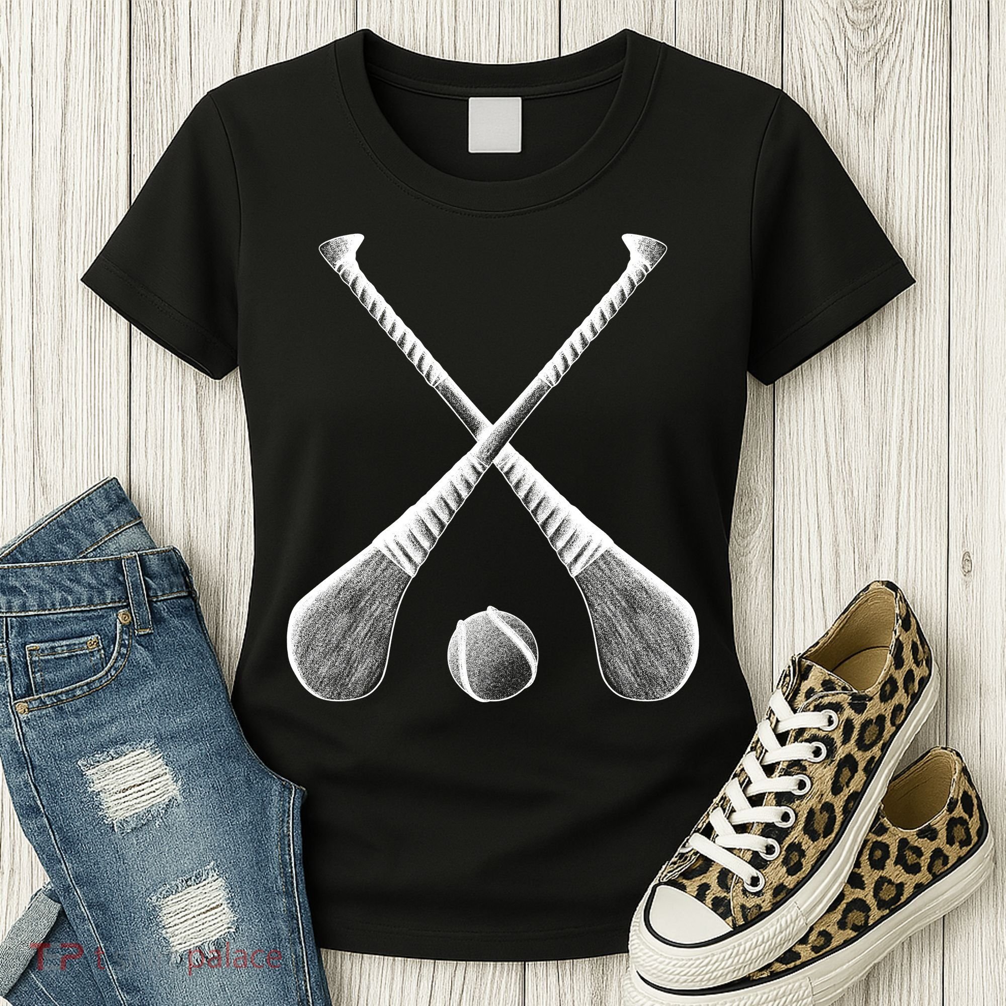 Crossed Hurling Bats Women's T-Shirt