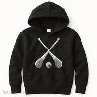 Crossed Hurling Bats Kids Hoodie thumb 0