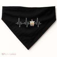 Cute Heartbeat Bubble Tea Boba Milk Tea Kawaii Gift Idea USA-Made Doggie Bandana thumb 0