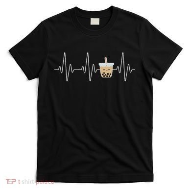 Cute Heartbeat Bubble Tea Boba Milk Tea Kawaii Gift Idea T-Shirt