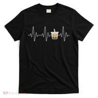 Cute Heartbeat Bubble Tea Boba Milk Tea Kawaii Gift Idea T-Shirt thumb 0