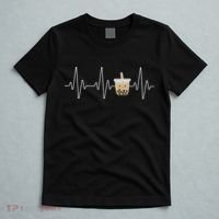 Cute Heartbeat Bubble Tea Boba Milk Tea Kawaii Gift Idea T-Shirt thumb 5