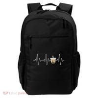 Cute Heartbeat Bubble Tea Boba Milk Tea Kawaii Gift Idea Backpack thumb 0