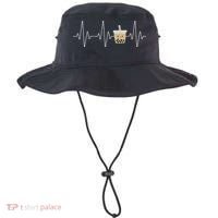Cute Heartbeat Bubble Tea Boba Milk Tea Kawaii Gift Idea Bucket Hat thumb 0