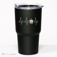 Cute Heartbeat Bubble Tea Boba Milk Tea Kawaii Gift Idea Tumbler thumb 0