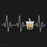 Cute Heartbeat Bubble Tea Boba Milk Tea Kawaii Gift Idea Mousepad thumb 1