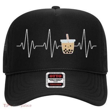 Cute Heartbeat Bubble Tea Boba Milk Tea Kawaii Gift Idea Hat