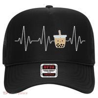 Cute Heartbeat Bubble Tea Boba Milk Tea Kawaii Gift Idea Hat thumb 0