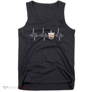 Cute Heartbeat Bubble Tea Boba Milk Tea Kawaii Gift Idea Tank Top