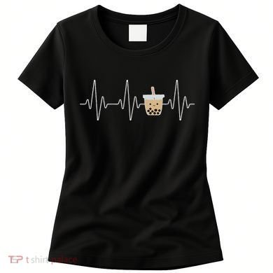 Cute Heartbeat Bubble Tea Boba Milk Tea Kawaii Gift Idea Women's T-Shirt