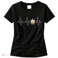 Cute Heartbeat Bubble Tea Boba Milk Tea Kawaii Gift Idea Women's T-Shirt thumb 0