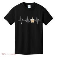 Cute Heartbeat Bubble Tea Boba Milk Tea Kawaii Gift Idea Kids T-Shirt thumb 0