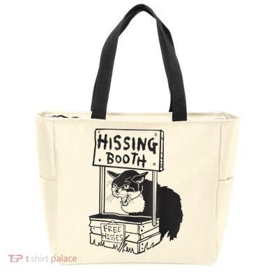 Cat Hissing Booth Free Hisses Tote Bag