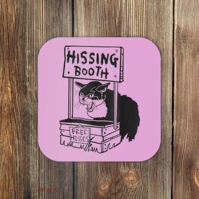 Cat Hissing Booth Free Hisses Coaster