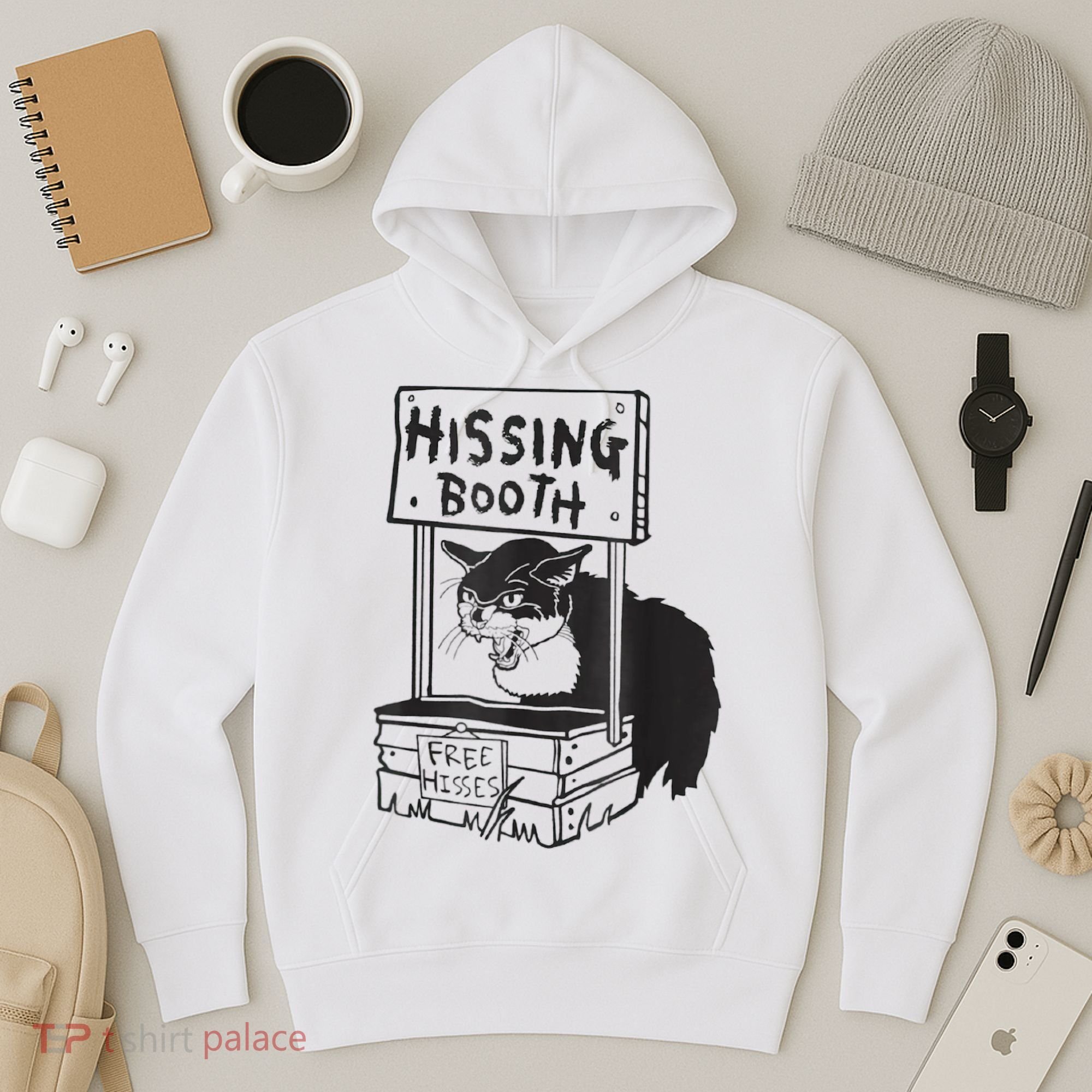 Cat Hissing Booth Free Hisses Hoodie